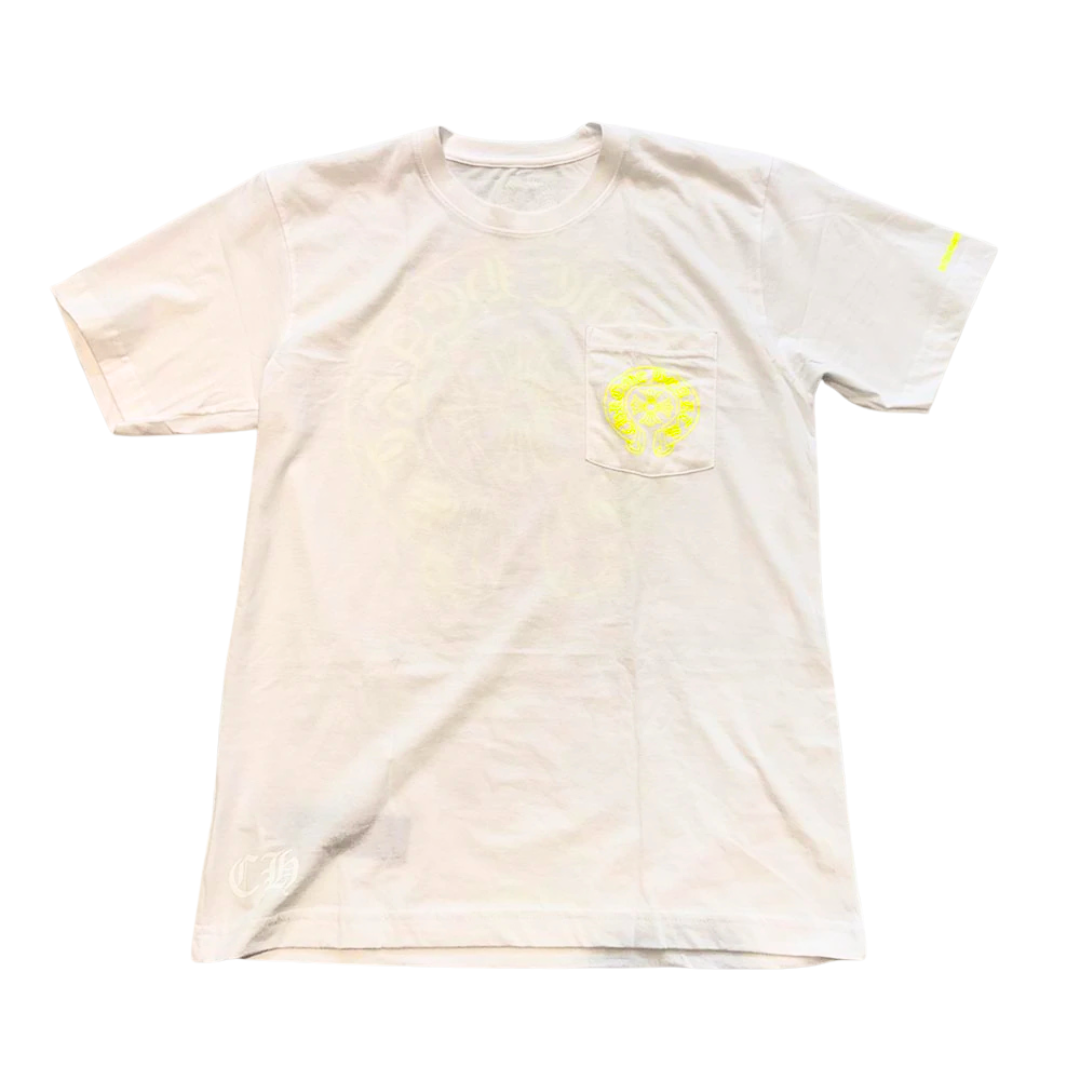 CHROME HEARTS ホースシュー ホワイト Tシャツ イエロー
