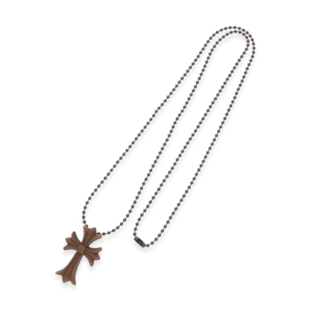 CHROME HEARTS シリコンネックレス ブラウン