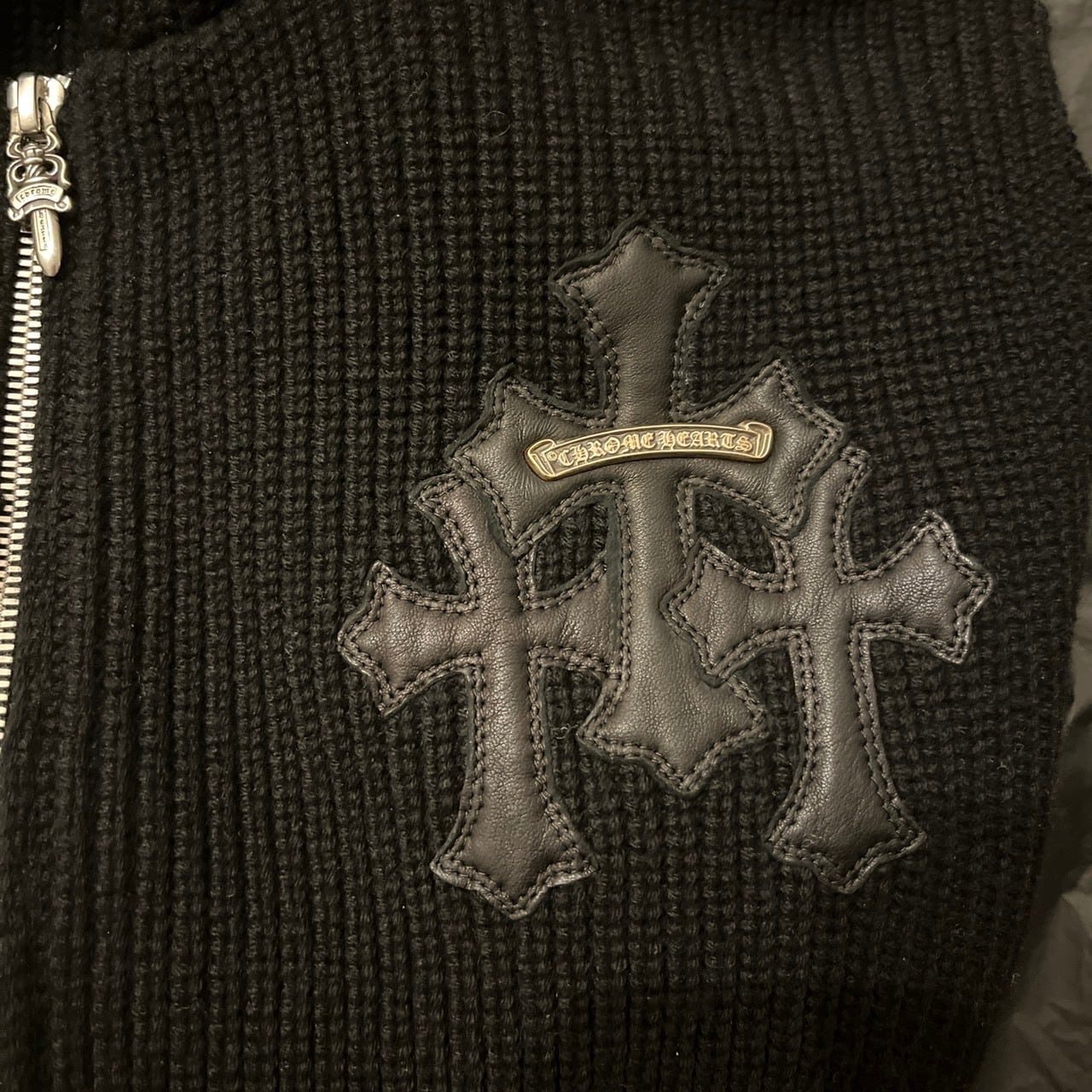 CHROME HEARTS カシミアクロスパッチ付きパーカー Lサイズ