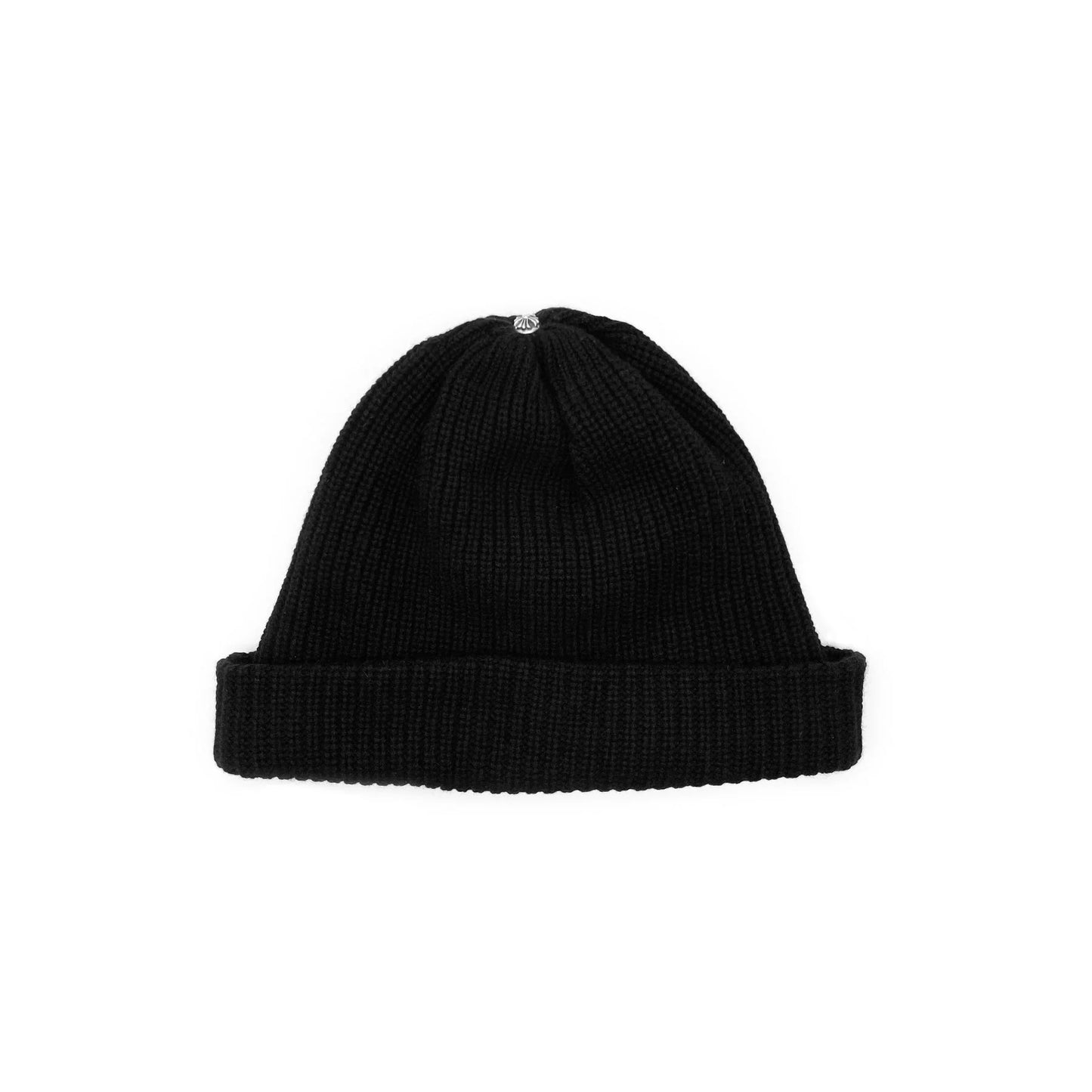 Chrome Hearts ブラックカシミアスターレザーパッチビーニー