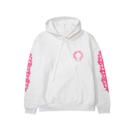 CHROME HEARTS ホースシュー ピンク フローラルクロス フーディ