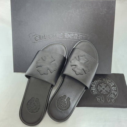 CHROME HEARTS レザーパッチサンダル 39サイズ（25.5cm相当）