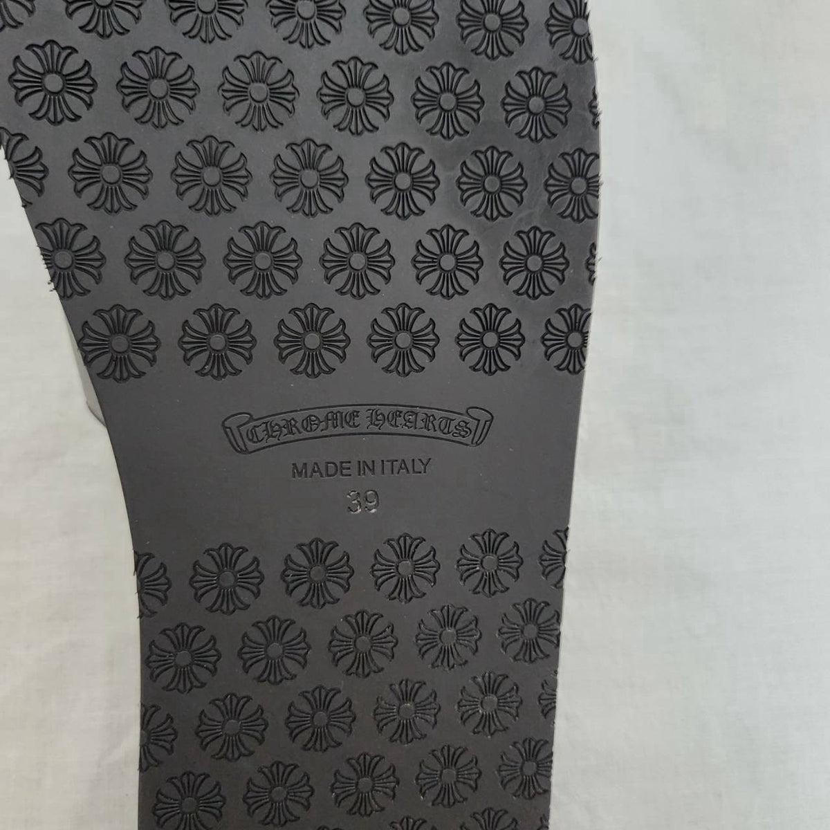 CHROME HEARTS レザーパッチサンダル 39サイズ（25.5cm相当）