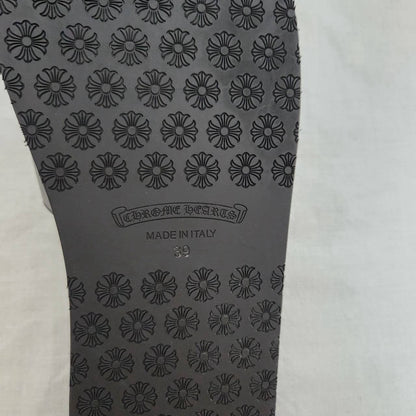 CHROME HEARTS レザーパッチサンダル 39サイズ（25.5cm相当）
