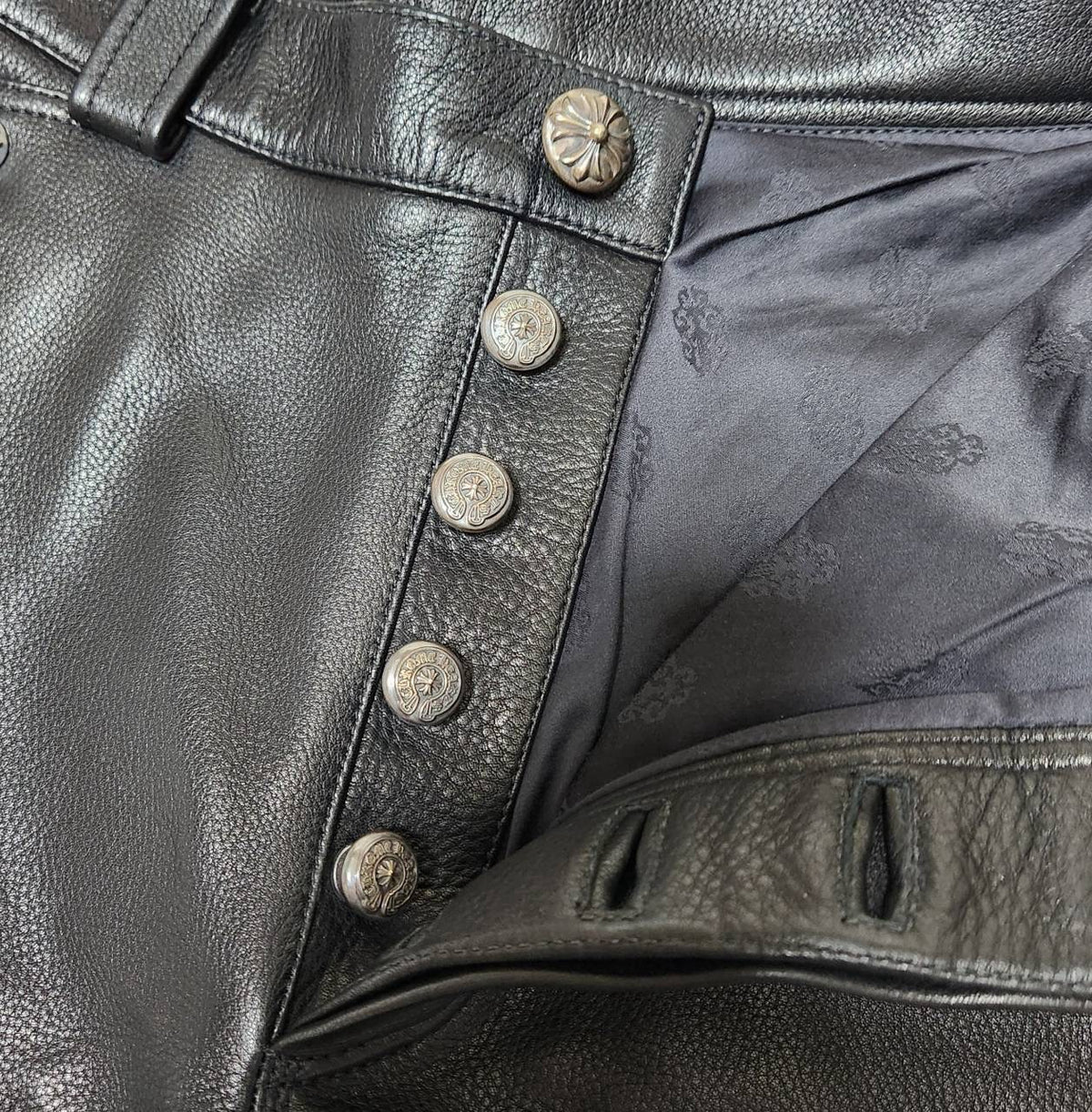 CHROME HEARTS フレアレザーパンツ 29