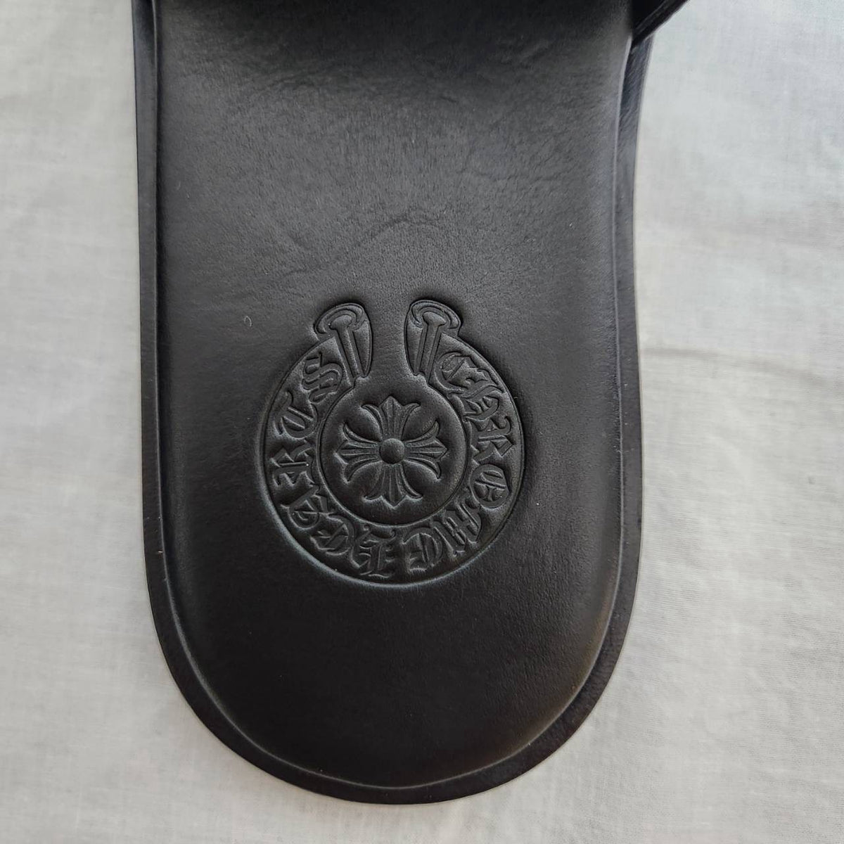 CHROME HEARTS レザーパッチサンダル 39サイズ（25.5cm相当）