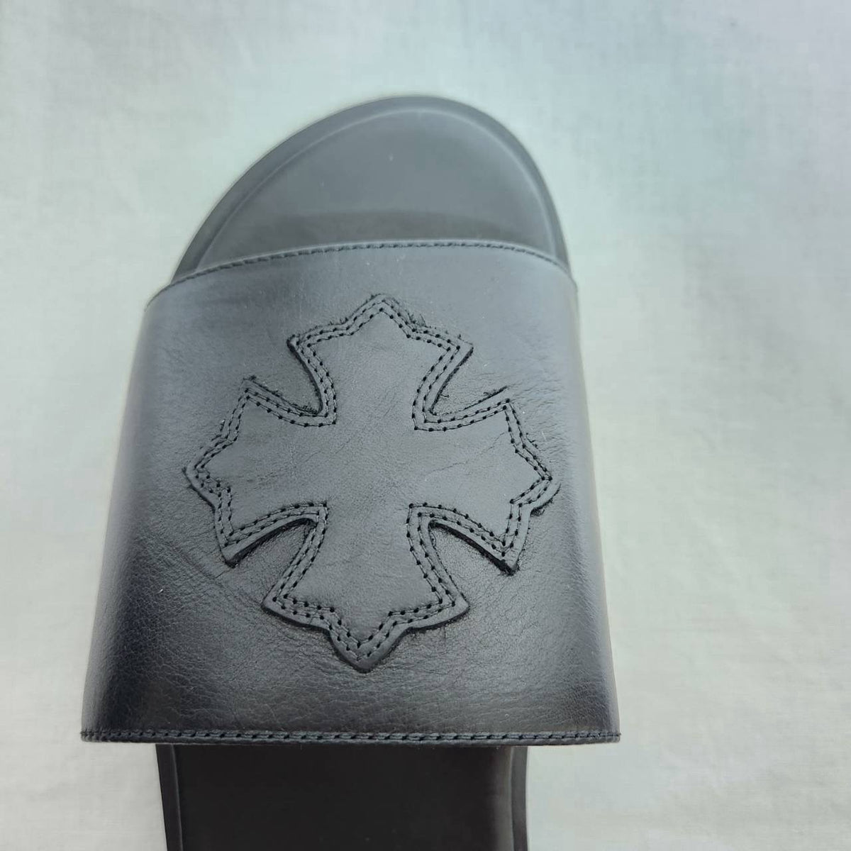 CHROME HEARTS レザーパッチサンダル 39サイズ（25.5cm相当）