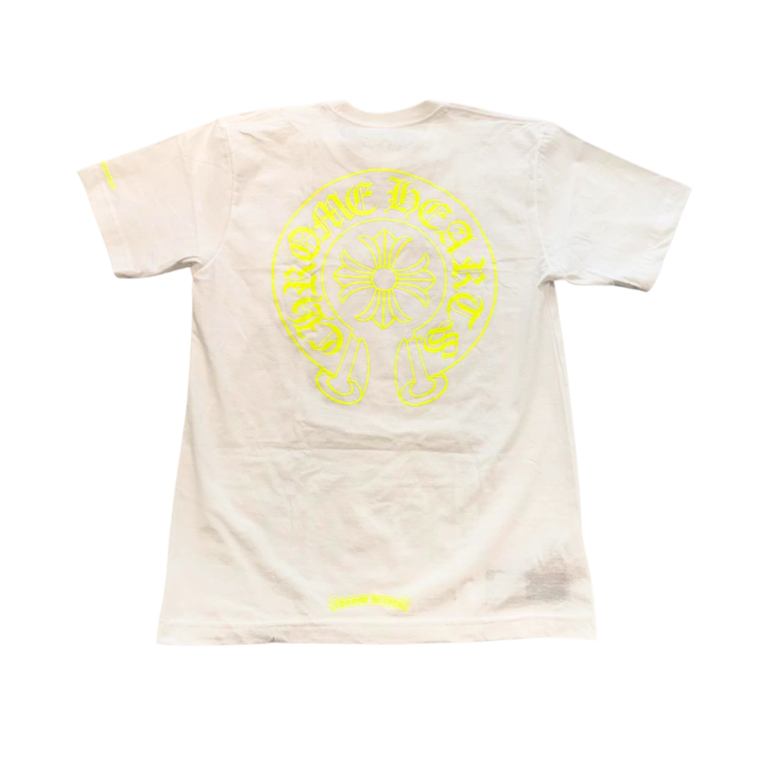 CHROME HEARTS ホースシュー ホワイト Tシャツ イエロー