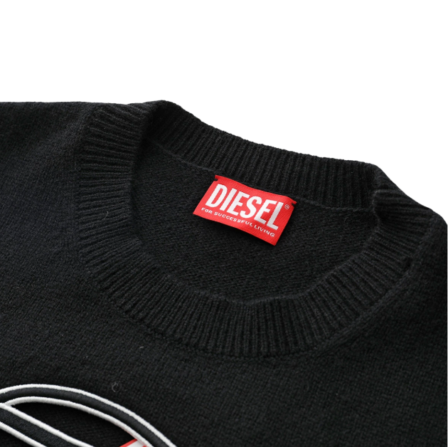 DIESEL  Dロゴ ニット ブラック