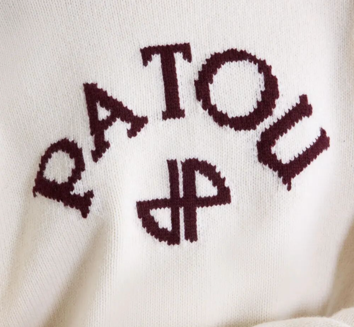 PATOU ウール＆カシミア パトゥロゴ＆JPモノグラム インターシャ セーター