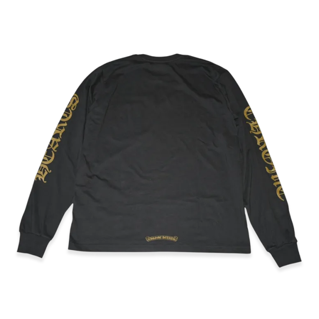 CHROME HEARTS ネックロゴ ロンT ブラックオリーブ