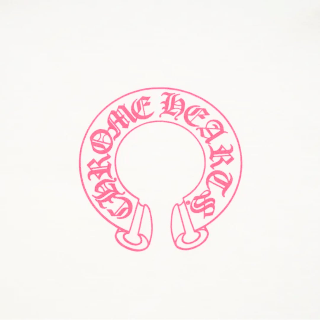 CHROME HEARTS ホースシュー ピンク フローラルクロス フーディ