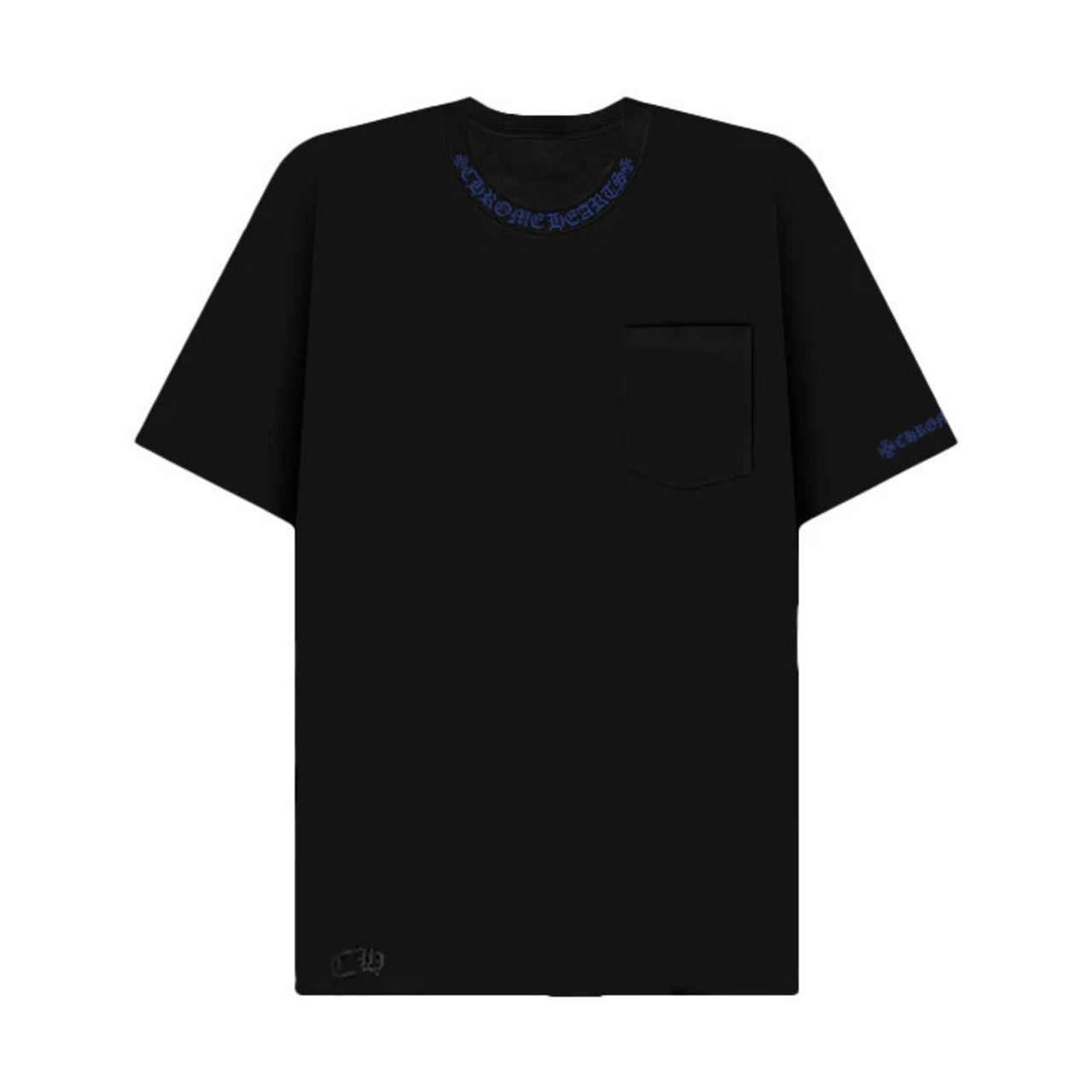 CHROME HEARTS ネックロゴ ブルー 半袖Tシャツ