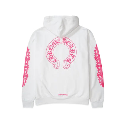 CHROME HEARTS ホースシュー ピンク フローラルクロス フーディ