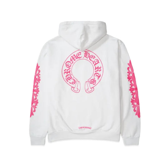 CHROME HEARTS ホースシュー ピンク フローラルクロス フーディ