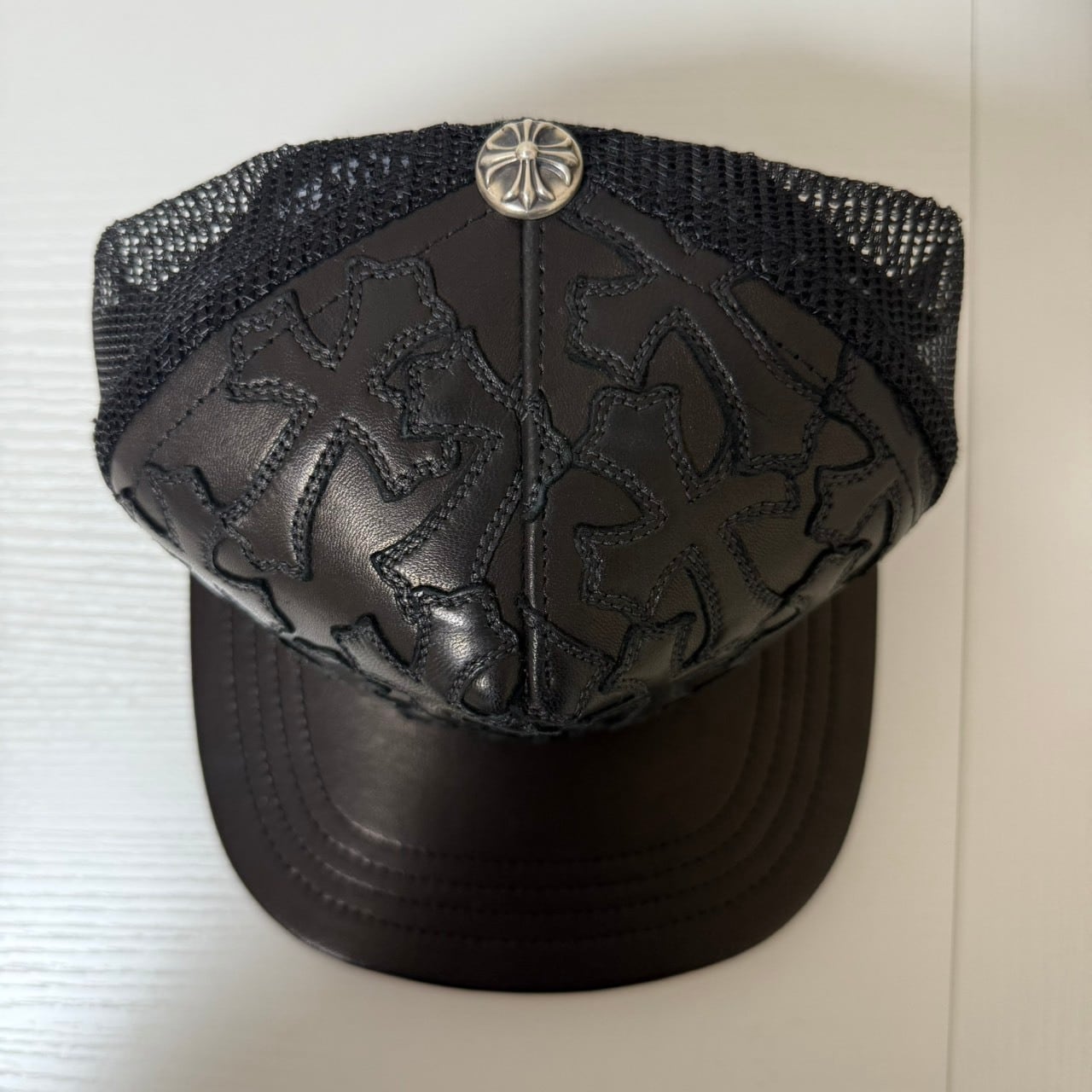 CHROME HEARTS セメタリー クロス レザー キャップ