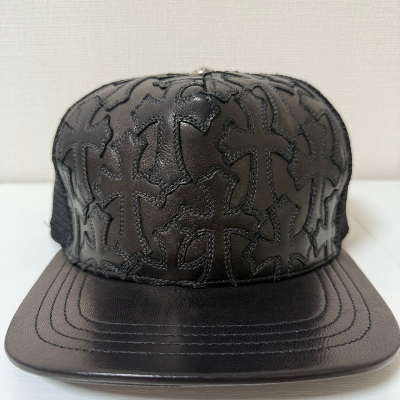 CHROME HEARTS セメタリー クロス レザー キャップ