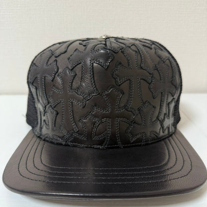 CHROME HEARTS セメタリー クロス レザー キャップ