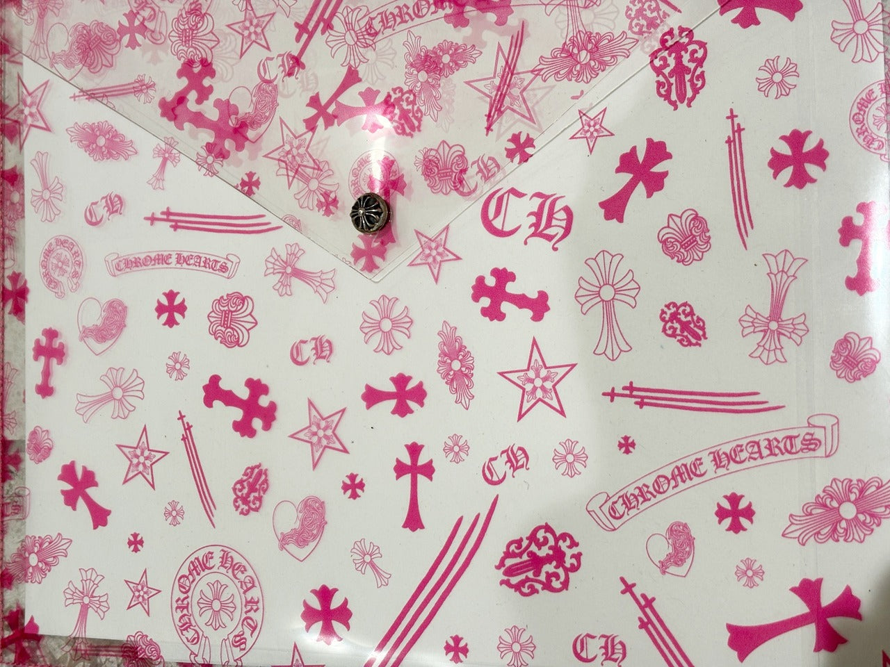 CHROME HEARTS PVC ポーチ ピンク