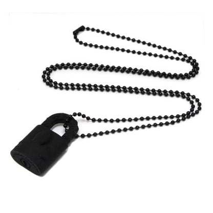 CHROME HEARTS パドロック シリコンネックレス