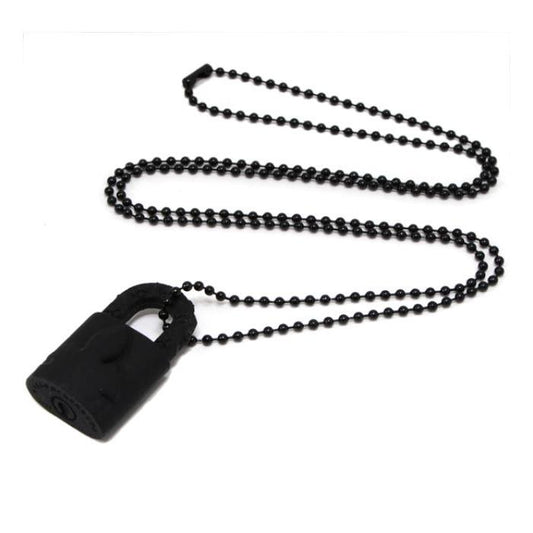CHROME HEARTS パドロック シリコンネックレス