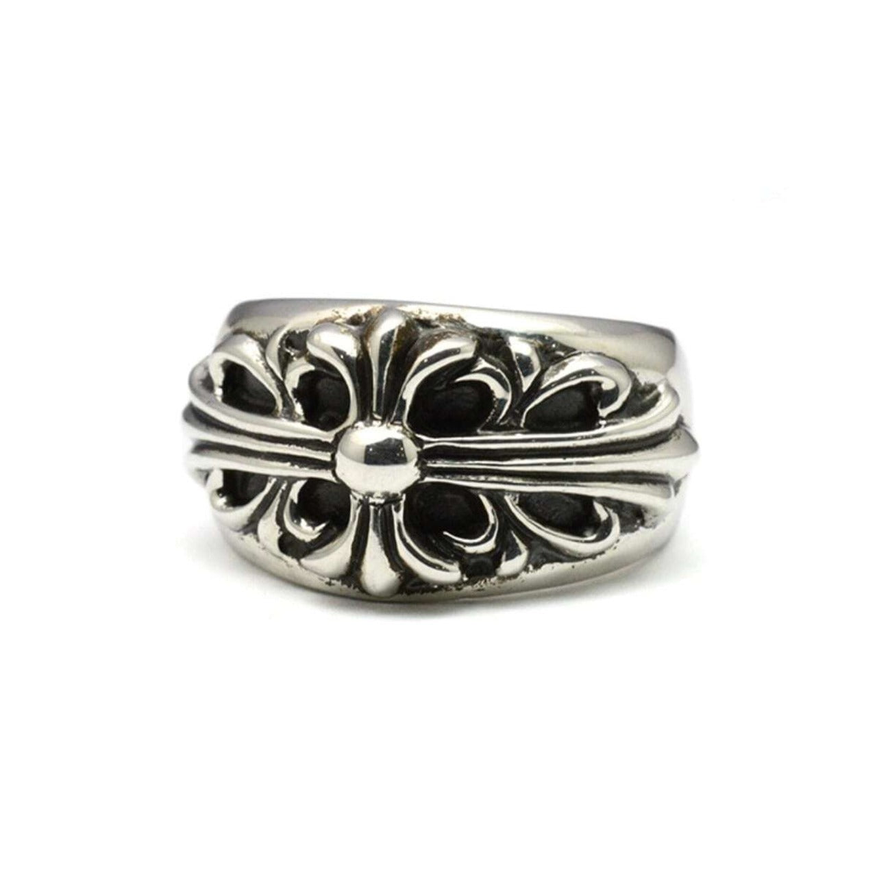 CHROME HEARTS フローラルクロスリング 指輪 シルバー
