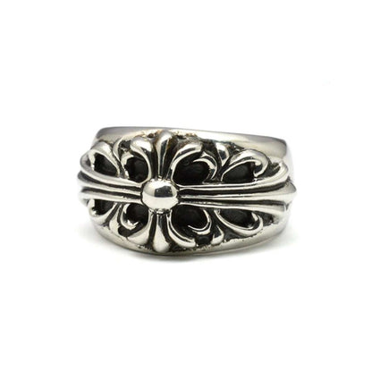 CHROME HEARTS フローラルクロスリング 指輪 シルバー