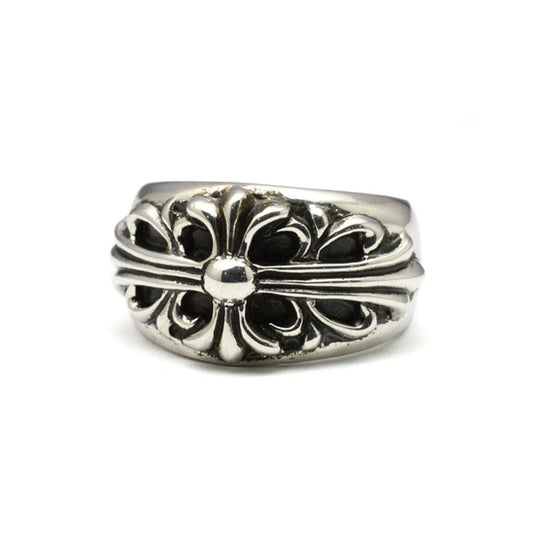 CHROME HEARTS フローラルクロスリング 指輪 シルバー