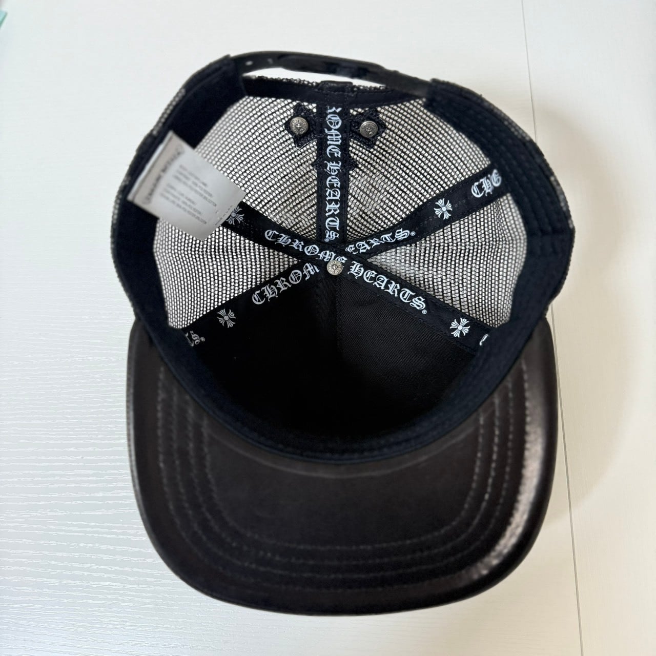 CHROME HEARTS セメタリー クロス レザー キャップ