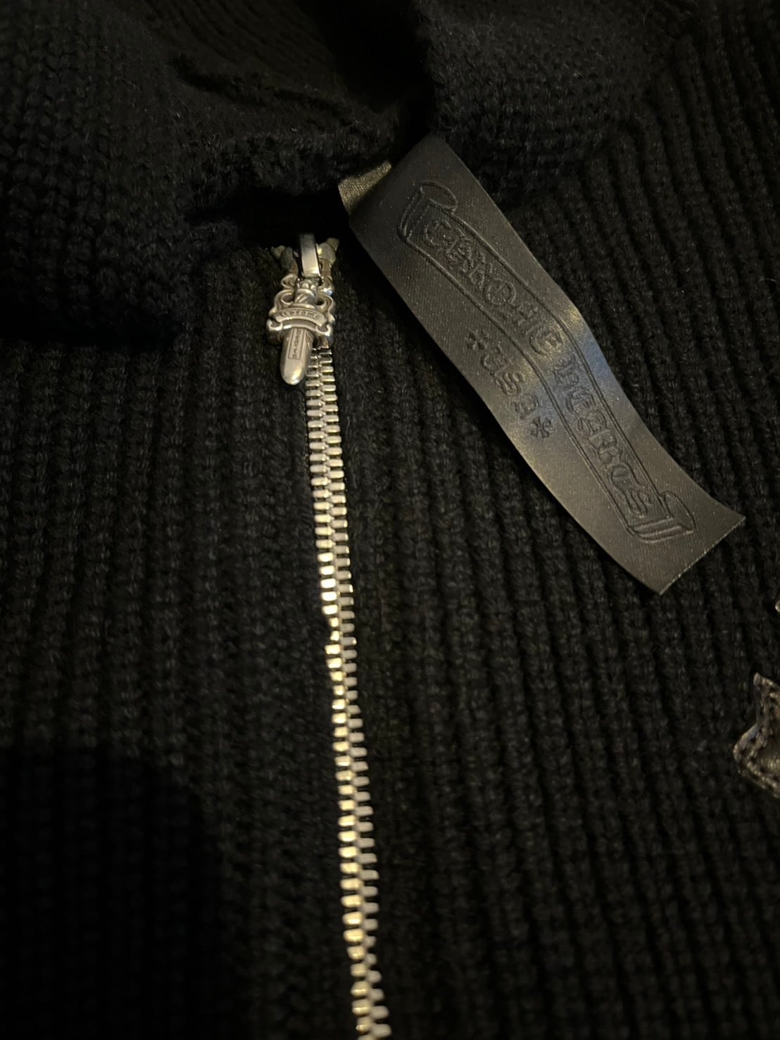 CHROME HEARTS カシミアクロスパッチ付きパーカー Lサイズ