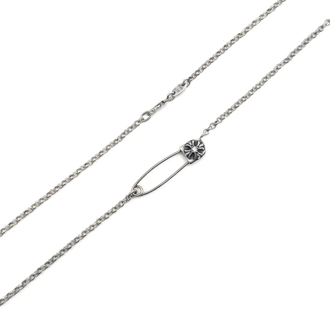 CHROME HEARTS 安全ピンネックレス ダイヤ